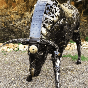 bull metal sculp