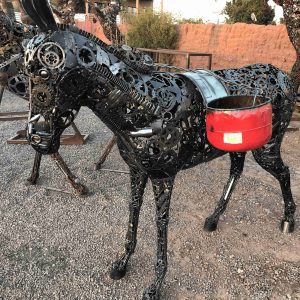 Metal donkey Art Sculpture