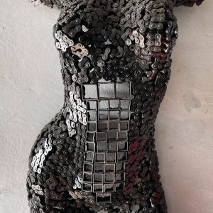 Metal Female Torso Mannequin | Unique Handcrafted Wall Art Sculpture | Metallic Mechanical Prowess | 35cm Width | 70cm Height | 16cm Depth