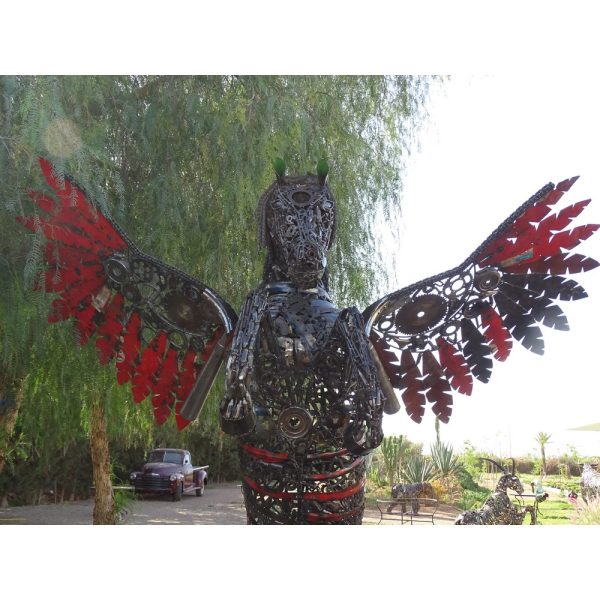 Handcrafted metal animal sculpture